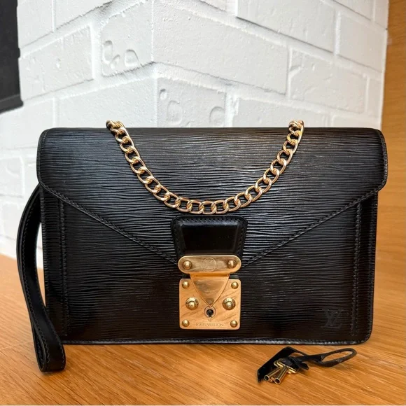 Louis Vuitton Authentic Vintage Custom Epi Sellier Clutch /Shoulder Bag - Picture 1 of 14